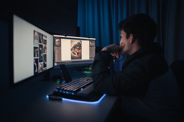 Image of someone working on a PC